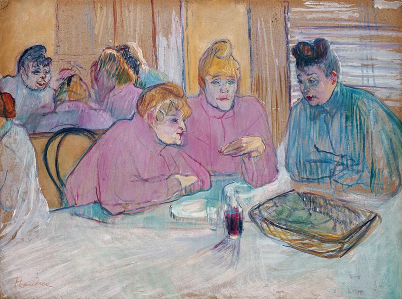  The ladies in the brothel dining-room